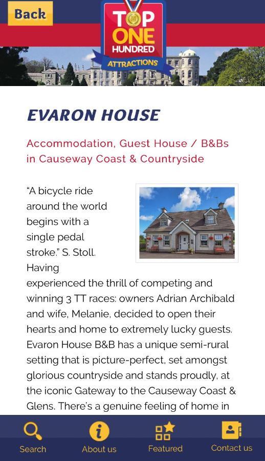 Evaron House Stranocum Buitenkant foto